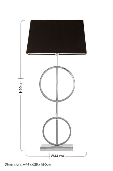 Table Lamp with Dual Ring Base | Skye