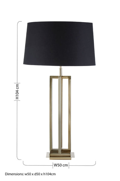 Gold Finish Rectangular Table Lamp | Skye