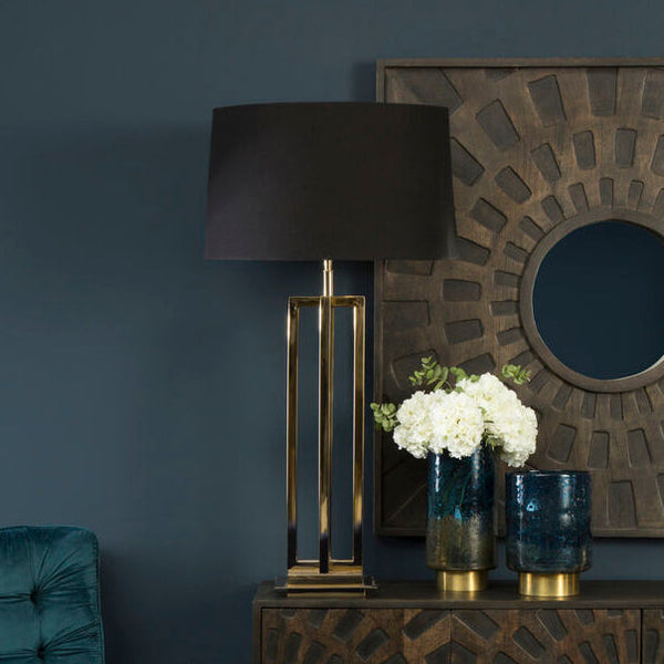 Gold Finish Rectangular Table Lamp | Skye