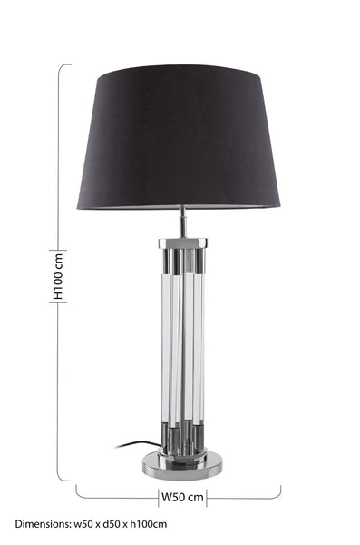 Table Lamp with Tubular Acrylic Base | Skye