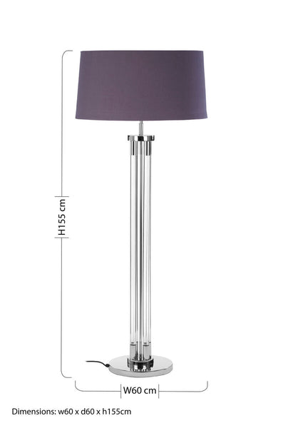 Tall Acrylic and Tubular Base Floor Lamp | Skye