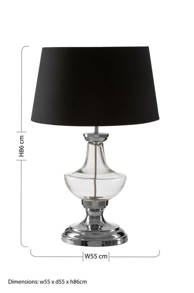 Table Lamp with Clear Base | Skye