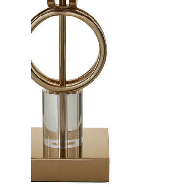 Skye Gold Finish Table Lamp with Dual Ring Base