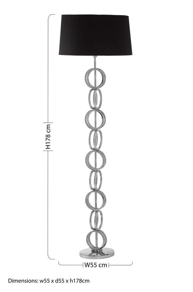 Floor Lamp with Multi Ring Base | Skye