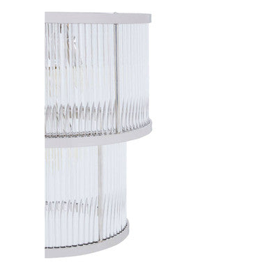 Salasco 2 Tier Nickel Finish Glass Chandelier