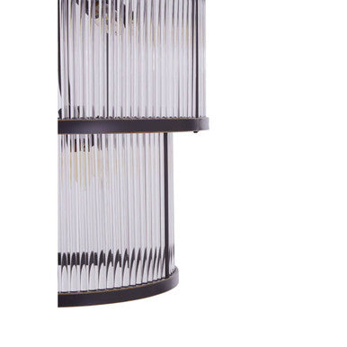 Salasco 2 Tier Antique Black Glass Chandelier