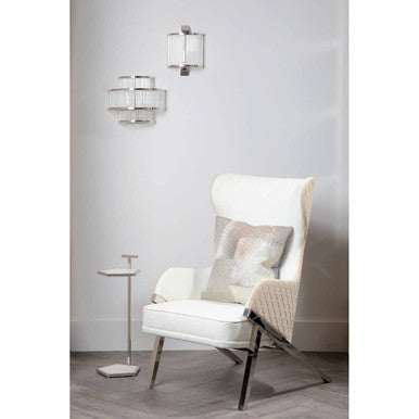 Salasco 3 Tier Nickel Finish Glass Wall Light