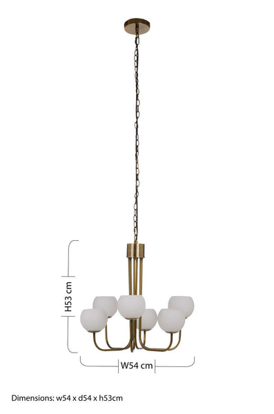 6 Arm Chandelier | Waylen