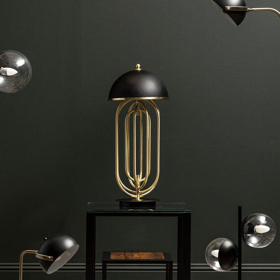 Table Lamp with Black Shade | Metropolis