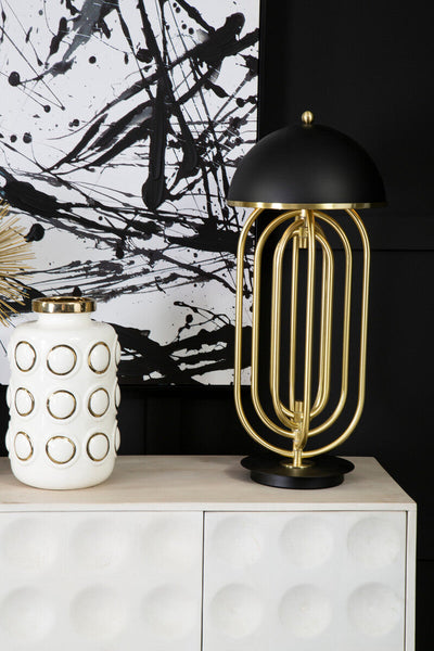 Table Lamp with Black Shade | Metropolis