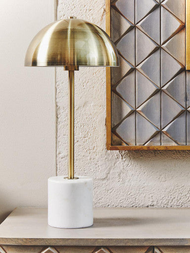 Table Lamp with White Marble Base | Murdoch