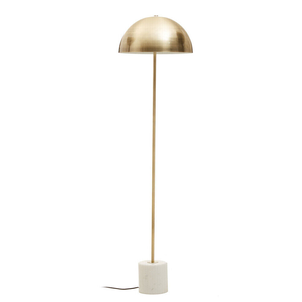 Murdoch Floor Lamp in Brushed Brass and Marble Base