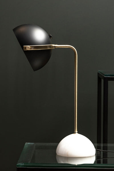 Brass Finish Table Lamp with Marble Base | Murdoch