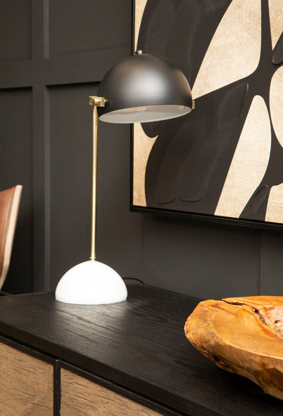 Brass Finish Table Lamp with Marble Base | Murdoch