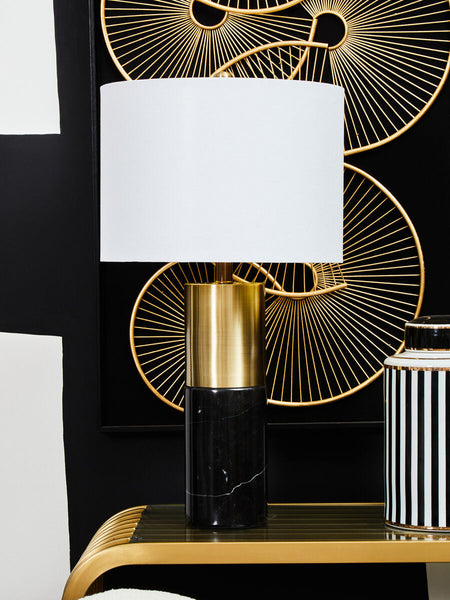 Black Marble and Gold Table Lamp | Edgar