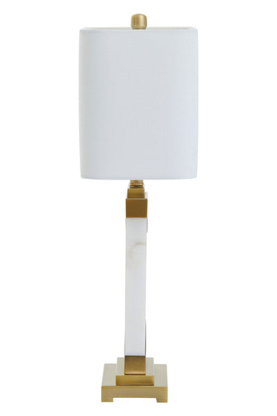 Table Lamp in White Marble and Gold | Edith