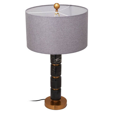 Grey Fabric Shade Table Lamp | Marmo