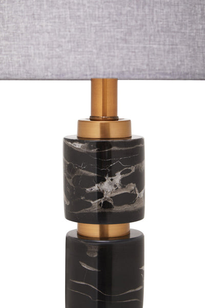 Grey Fabric Shade Table Lamp | Marmo