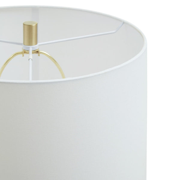 White Fabric Shade Table Lamp | Nadia