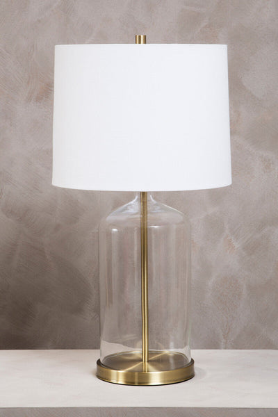White Fabric Shade Table Lamp | Nadia