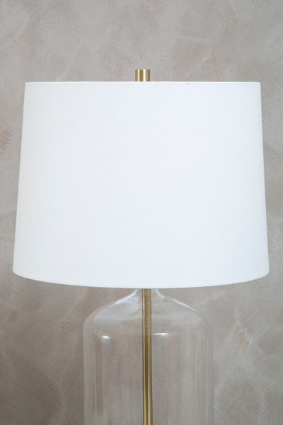 White Fabric Shade Table Lamp | Nadia