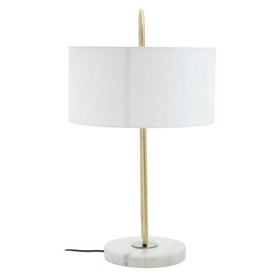 Nolan White Fabric Shade Table Lamp
