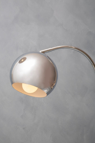 Chrome Finish Table Lamp with White Base | Karter