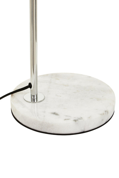 Chrome Finish Table Lamp with White Base | Karter
