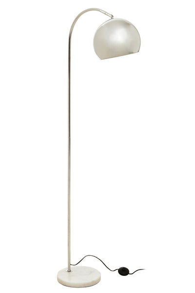 Floor Chrome Finish Lamp with White Base | Karter