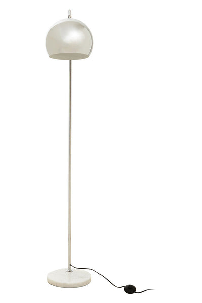Floor Chrome Finish Lamp with White Base | Karter