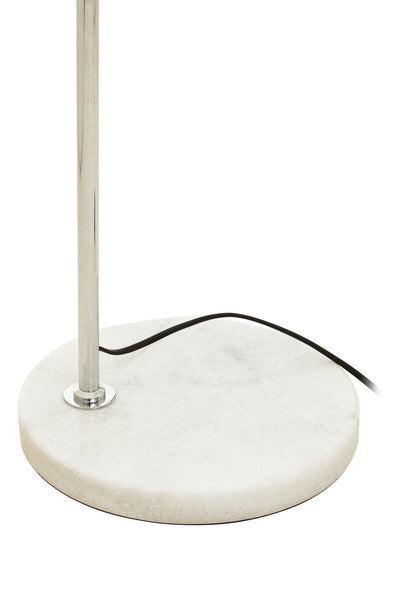 Floor Chrome Finish Lamp with White Base | Karter