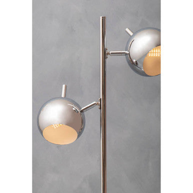 Karter Chrome Finish Table Lamp With Two Lights