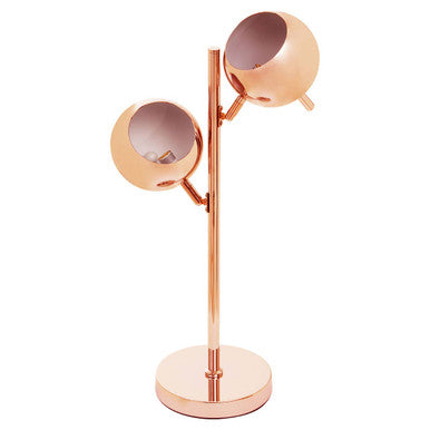 Karter Copper Finish Table Lamp With Two Lights