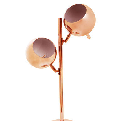 Karter Copper Finish Table Lamp With Two Lights