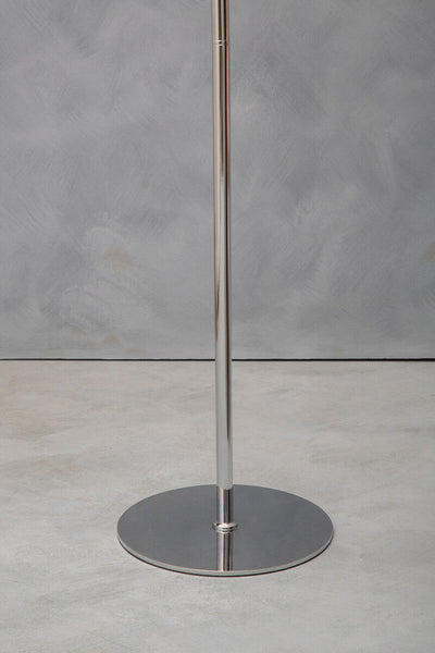 Karter Chrome Finish And White Glass Floor Lamp