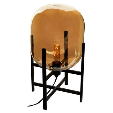 Matte Black and Glass Table Lamp | Trieste