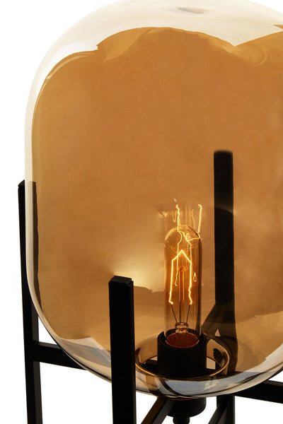 Matte Black and Glass Table Lamp | Trieste