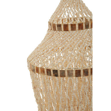Palu Natural White and Amber Shell Pendant Shade