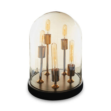 Amber Glass Table Lamp | Dome