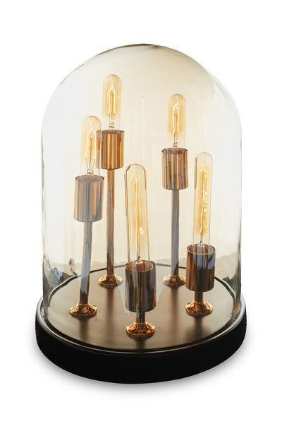 Amber Glass Table Lamp | Dome