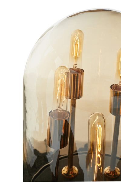 Amber Glass Table Lamp | Dome