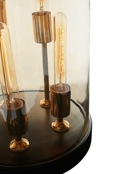 Amber Glass Table Lamp | Dome