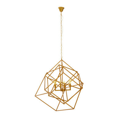 Kamara Brass Finish Four Bulb Pendant Light