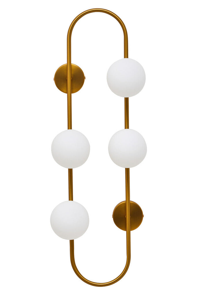 Four Bulb White Glass Wall Light | Abira