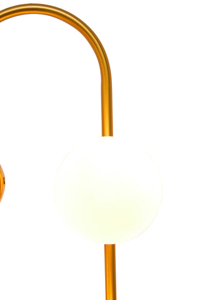 Four Bulb White Glass Wall Light | Abira