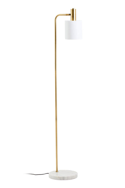 Newton White Marble and Gold Floor Lamp