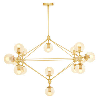 Abira Fifteen Arm Gold Finish Pendant Light