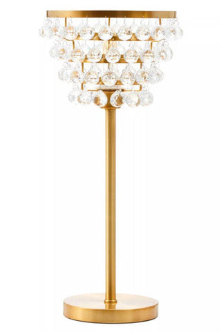 Hutchinson Clear Crystal Table Lamp with Gold Metal