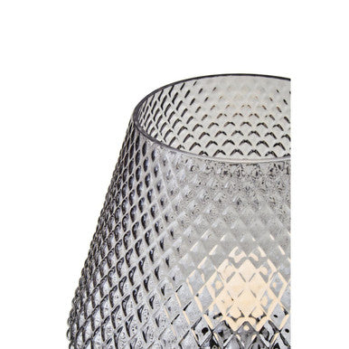 Noble Grey Smoked Glass Table Lamp