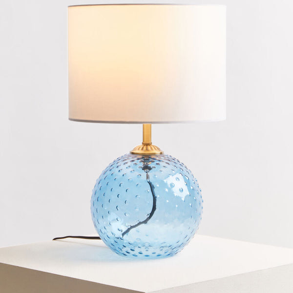Blue Glass Table Lamp | Noa